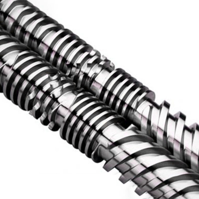 Conical twin screw