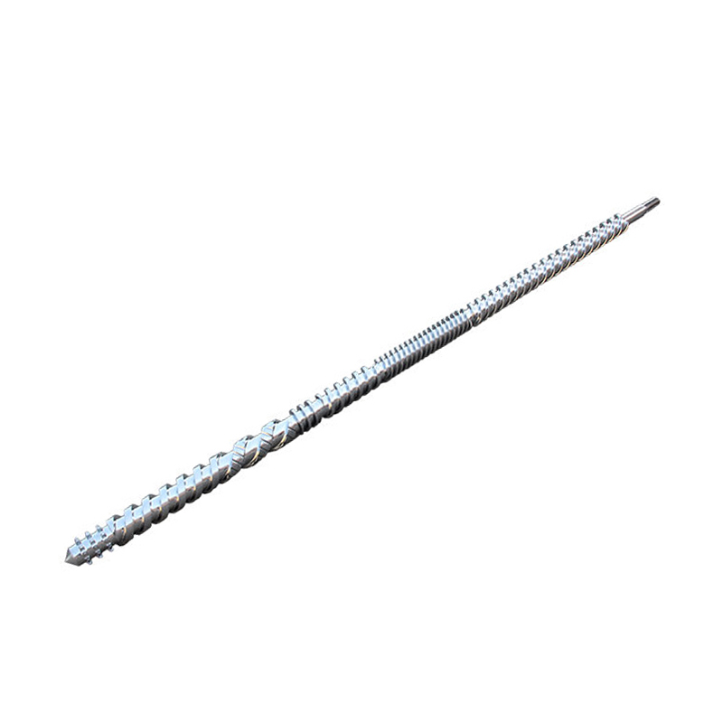 Flat double barrel screw